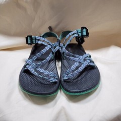 Youth / Big Kids Chaco Strappy ZX/2 Dagger Green & Purple Sandals Youth Size 5