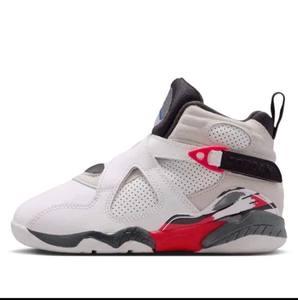 Nike Jordan 8 Retro PS Bugs Bunny White Black True Red 305369-100 Y Size 2Y