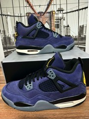 Size 6.5Y- Air Jordan 4 Retro GS Lakers (IB4171-500) (Box Missing Lid)