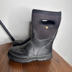 Bogs Kids Grasp Solid Black Waterproof Insulated Winter Boots Size 13 78768-001