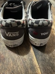 VANS Autism Acceptance ComfyCush Old Skool Size 2.5 Red Black White Hock& Loop