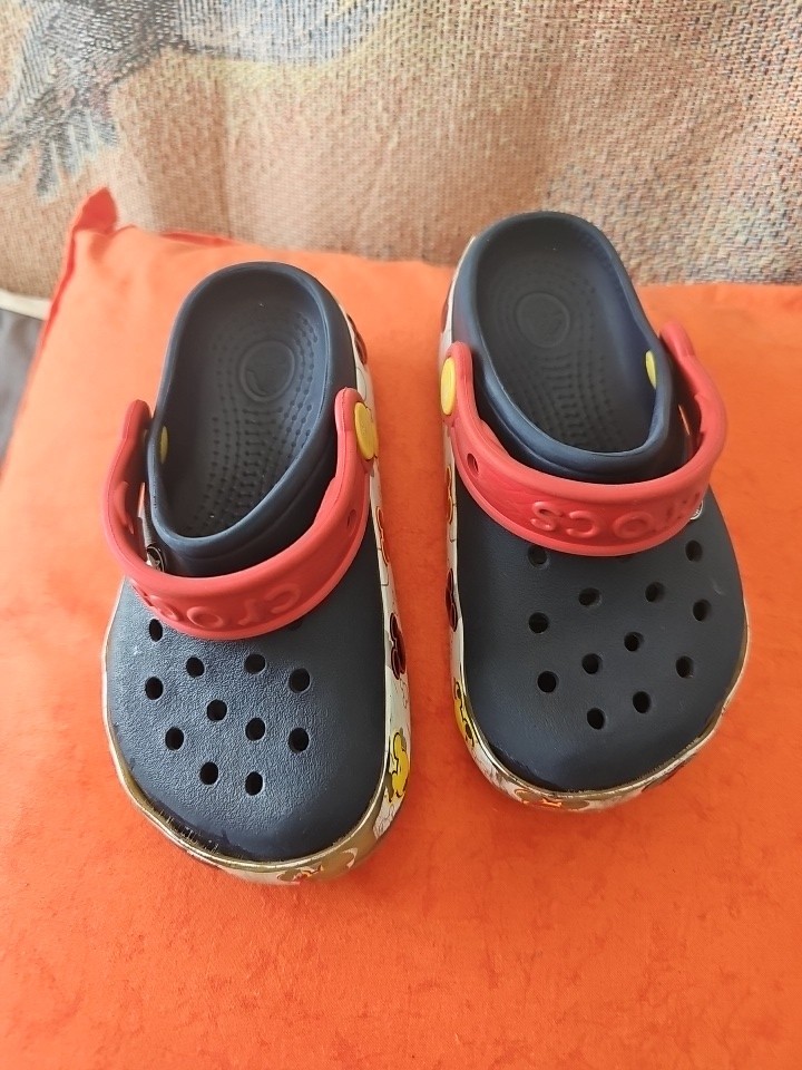 Crocs x Disney Mickey Mouse Kids Children Boys Clogs Blue Cobalt Size J1