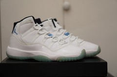 2014 air jordan 11 retro white legend blue (gs) 378038-117 sz 5