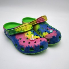 Kids’ Classic Colorful Tie-Dye Graphic Clog Shoes Multicolor Size Junior 8