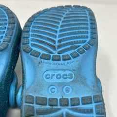 Crocs Kids Classic Glitter Clog Blue (C6)