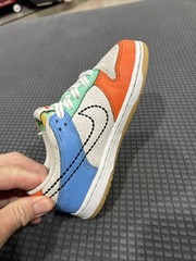 Size 1y Nike Dunk Low “Nike 101” Multi-Color Low Top DX3364-100 Kids Used No Box