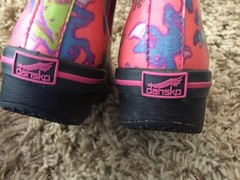 Dansko Kids Vicki Coated Canvas Boot, Pink Frog Size 29/11.5 – 12