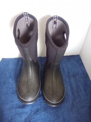 Bogs Boots Youth 3 Classic High Handles Pull On Midcalf 52065-001 Black Fabric