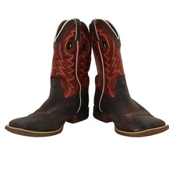 Durango Kids 8″ Western Square Toe Boots Chestnut Crimson Size 7M
