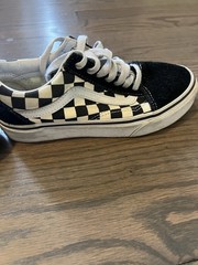 Vans Old Skool Checkerboard Sneakers Black & White Women’s 5