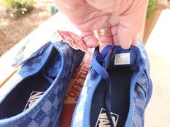 VANS AUTHENTIC MONO CHECK TRUE BLUE NIB!! KIDS 3