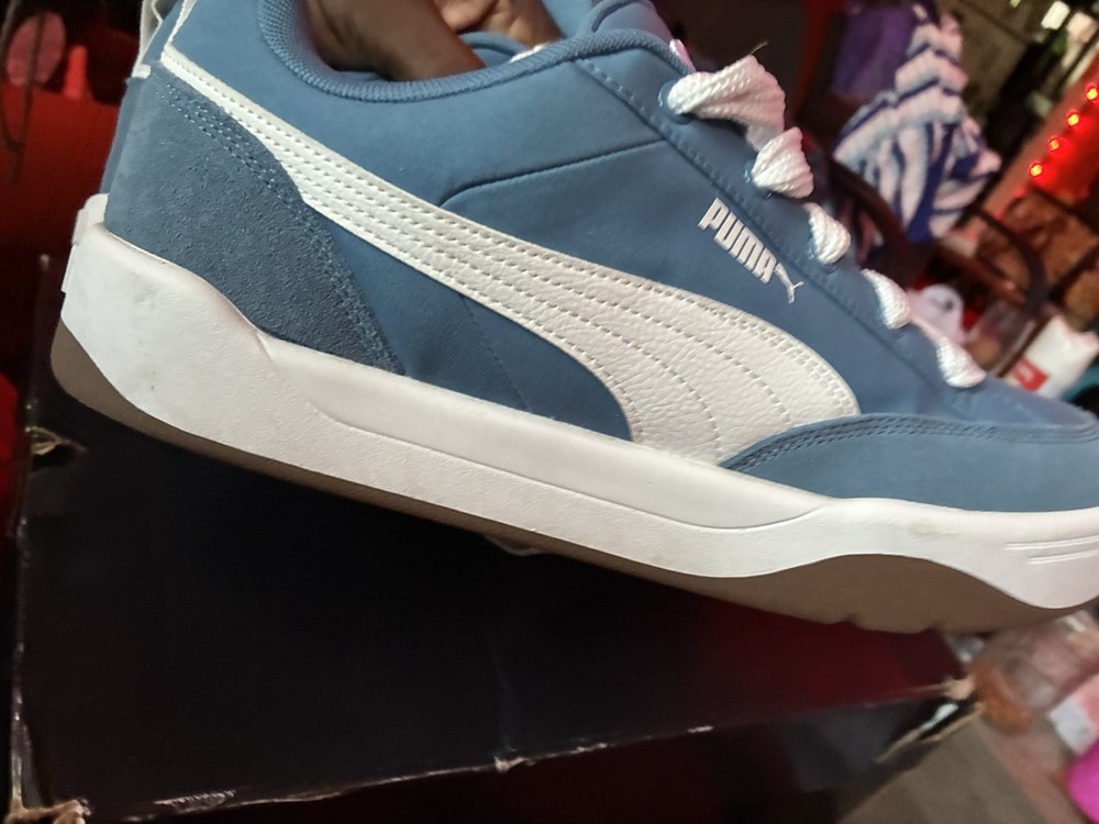 PUMA Caven 2.0 Unisex Kids Blue/White Low Top Lace-Up Sneaker US 11