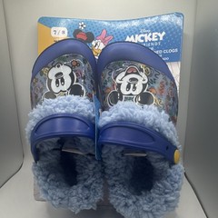 Disney Mickey & Friends Lined Clogs Blue/Multicolor Slip On Kids 7/8