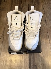 Jordan Air Jordan 12 Retro GG White Black Gray High Top Sneaker 6Y 510815-108