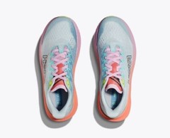 HOKA One One Y Mach 6 Kids Running Shoes Size 3 ISK Ice Pink Blue Peach