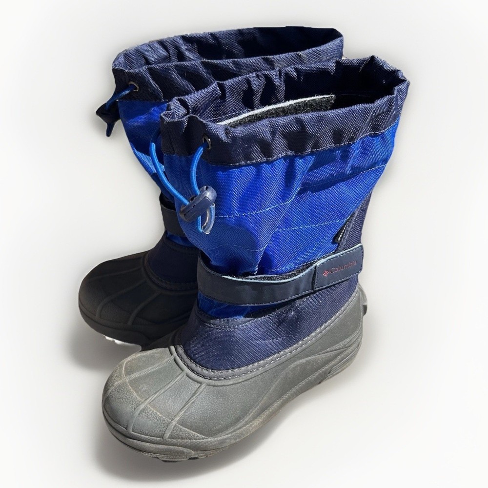 Columbia Powderbug Plus II Snow Boot Unisex Waterproof Big Kids Size 2 Insulated