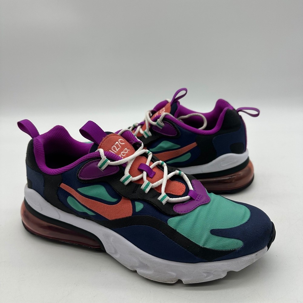 Nike BQ0103-402 Air Max 270 React Youth Size 7Y / Womens 8.5 Multi Color Shoes