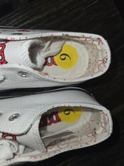 Peanuts® Snoopy White Canvas/Hearts Lace-Up Sneakers Toddler Size 9