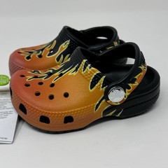 Crocs Classic Clogs Retro Hot Rod Flames Children Youth C4 C5 C6 C7 C8 C9 NEW