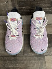 Nike LeBron XVIII 18 Purple White Black Red CW2760 900 Size 6Y/W 7.5