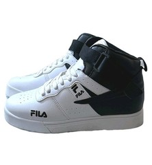 FILA VULC 13 HARLAY HIGH TOP ‘BLACK WHITE BOY’S KIDS SNEAKERS Size 3.5 Retro