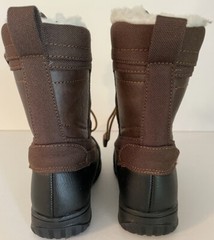Eddie Bauer Kids 7 Duck Boots Winter Snow Fleece Lined Lace Up
