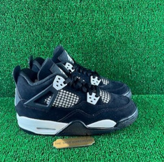 Nike Air Jordan 4 Retro Black Thunder B-GRADE Shoe FQ8213-001 Sz 4.5Y / WMNS 6