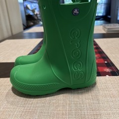Crocs Rubber Boots Toddler Size J2 Green Gently Used Condition