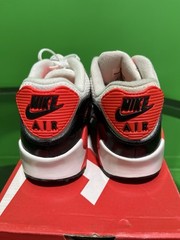 Nike Air Max 90 Prem Mesh GS Size 4.5Y White Cool Grey Black 724882-100 BrandNew