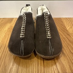 Hanna Andersson Leather Suede Moccasins kids Size 9/10 Brown Slip On