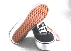 VANS CLASSIC AUTHENTIC CANVAS BLACK/WHITE CASUAL SHOE LITTLE KIDS SNEAKER