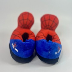 Marvel Spider-Man Toddler Boys 3D Plush Microsuede Slippers Red Size 7-8