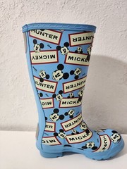 Hunter Disney Mickey Mouse Kids Blue Waterproof Rain Boots Youth Unisex Sz B2/G3