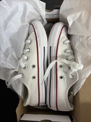 CONVERSE ALL STAR 3J256 White Red Blue Sneakers Youth Size US 12.5 EUR 30