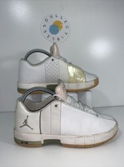 Nike Air Jordan Team Elite TE2 ‘White’ Leather Athletic Bball Shoes Youth Sz 6Y