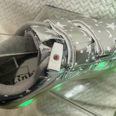 Link Kids 4 LED Light Up Silver Star Print Celestial Sneakers Novelty Kidcore