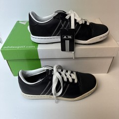 Adidas Adicross Retro Junior Spikeless Golf Shoes in black and white Size 3.5