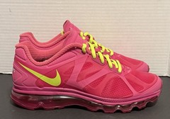Nike Air Max Big Bubble Pink~Neon Green (Size 7Y)(Womens 8.5) 488124-601