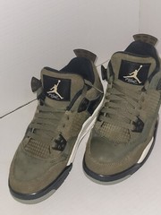 Nike Air Jordan 4 Retro Craft Medium Olive Pale Vanilla US 5Y Fb9928 200 With Bx