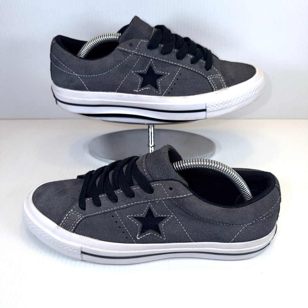 CONVERSE 263680C „Almost Black“ Grey Kids Shoes Suede Leather Size 5.5