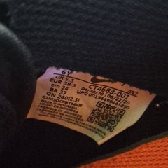 Nike Air Force 1 LV8 KSA GS Black Orange Sneakers 6Y (DAMAGED BOX)