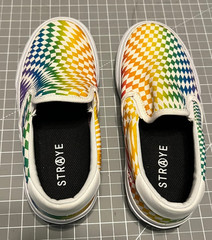 Straye Unisex multicolor sz 3 men 4.5 women Checkered Slip On /Skate Shoes