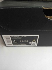 Nike Air Jordan 1 Mid GS Sneakers Size 4Y Medium Olive Black Leather DQ8423-092