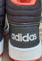 ADIDAS☆Hoops 2.0 Mid J●Black Hi-Res Red●Sz.6 B75743●Youth Sz6/Wm’s Sz.8/UK 5.5