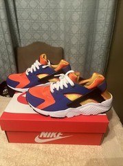 Nike Huarache Run GS Hyper Royal Blue Yellow Orange Sz 6.5Y – 8 Women 654275-421