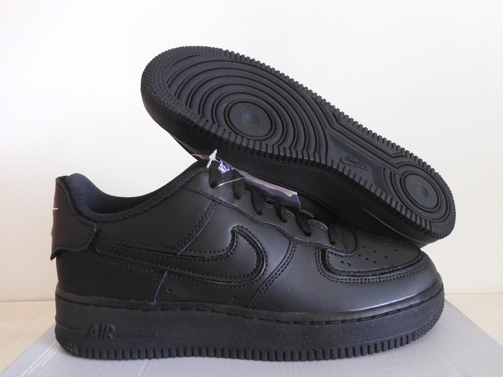 Nike Air Force 1 AF/1 (GS) Swoosh Pack Black-Bright Crimson Sz 6Y [DB1856-001]