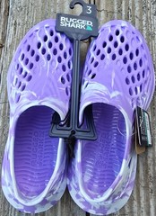 Rugged Shark Big Kids Slip On Water Sneakers Sz 3 Purple Floatable Washable New