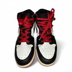 Jordan Air Jordan 1 Mid Black White Red 7Y Basketball Sneaker