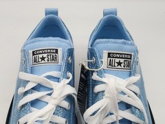 Converse Chuck Taylor All Star Madison Girls 7 Blue Glitter Sneakers Shoes Low
