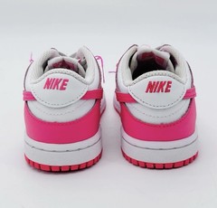 Nike Dunk Low TD Laser Fuchsia FB9107-102 Toddler Size 10C White Pink
